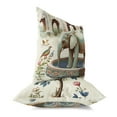 thumbnail image 3 of Elephant Throw Pillow in Beige 20 x 20 with removable cover, 3 of 5