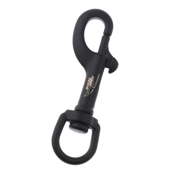 316 Stainless Steel Swivel Eye Bolt Snap Hook Underwater SCUBA Dive Diving Lobster Clasp Clips - Black, 90mm
