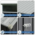 thumbnail image 3 of Walsunny 6X4 ft Outdoor Storage Shed, Waterproof Metal Garden Sheds with Lockable Single Door, Weather Resistant Steel Tool Storage House Dark Grey, 3 of 7