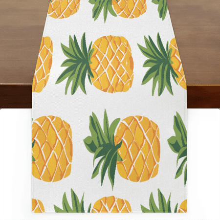 

Qzaxky Table Runner Boho Table Runner Geometric Pineapple Bohemian Boho Outdoor Table Runner Decoration for Indoor Outdoor Home Dinner Party Wedding Decor 13 x 60 Inch