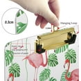 thumbnail image 4 of FMSHPON Exotic Green Palm Pink Flamingo Clipboard Hardboard Wood Nursing Clip Board and Pull for Standard A4 Letter 13x9 inches, 4 of 5