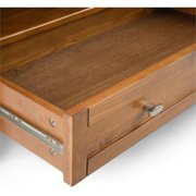 Bowery Hill Wood 36 Square Transitional Coffee Table in Light Golden Brown