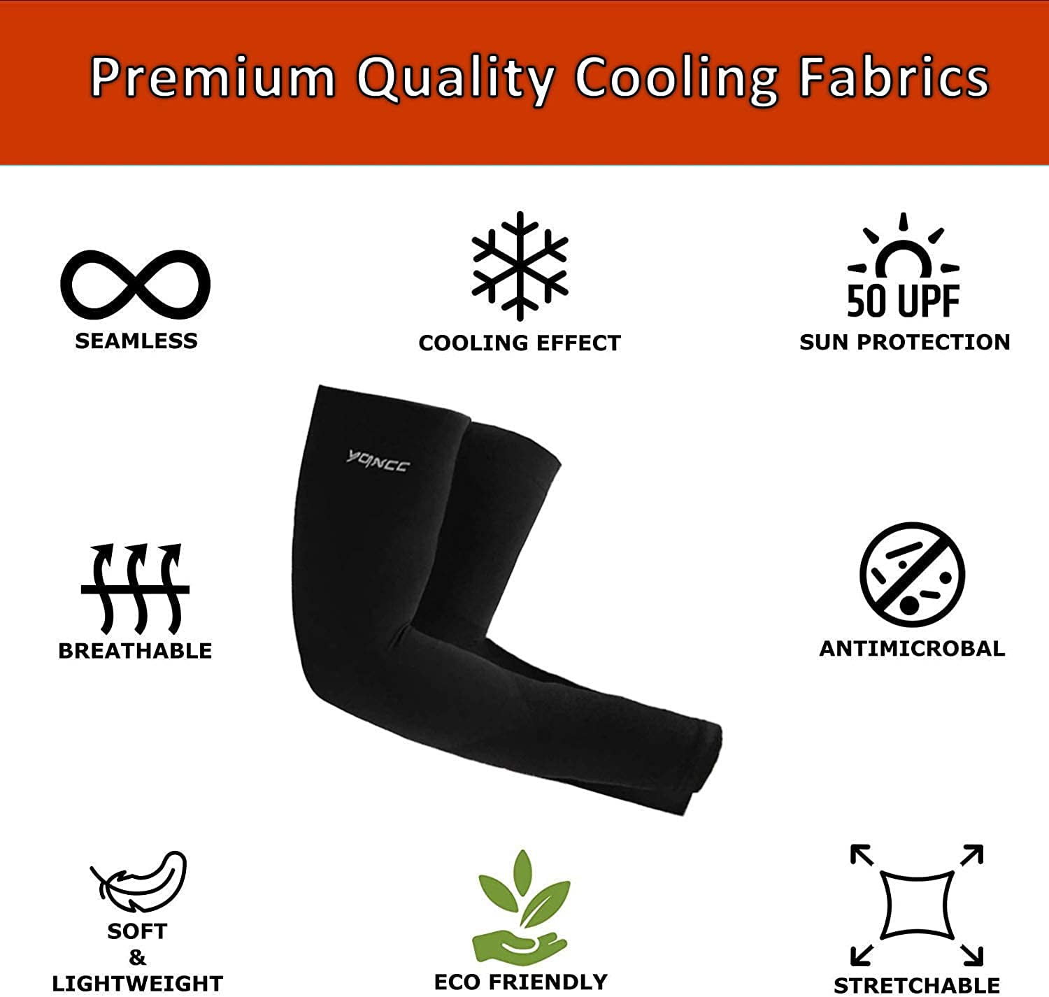UPF 50 Compression Cooling Arm Cover for Men & Women UV Sun Protection Arm Sleeves