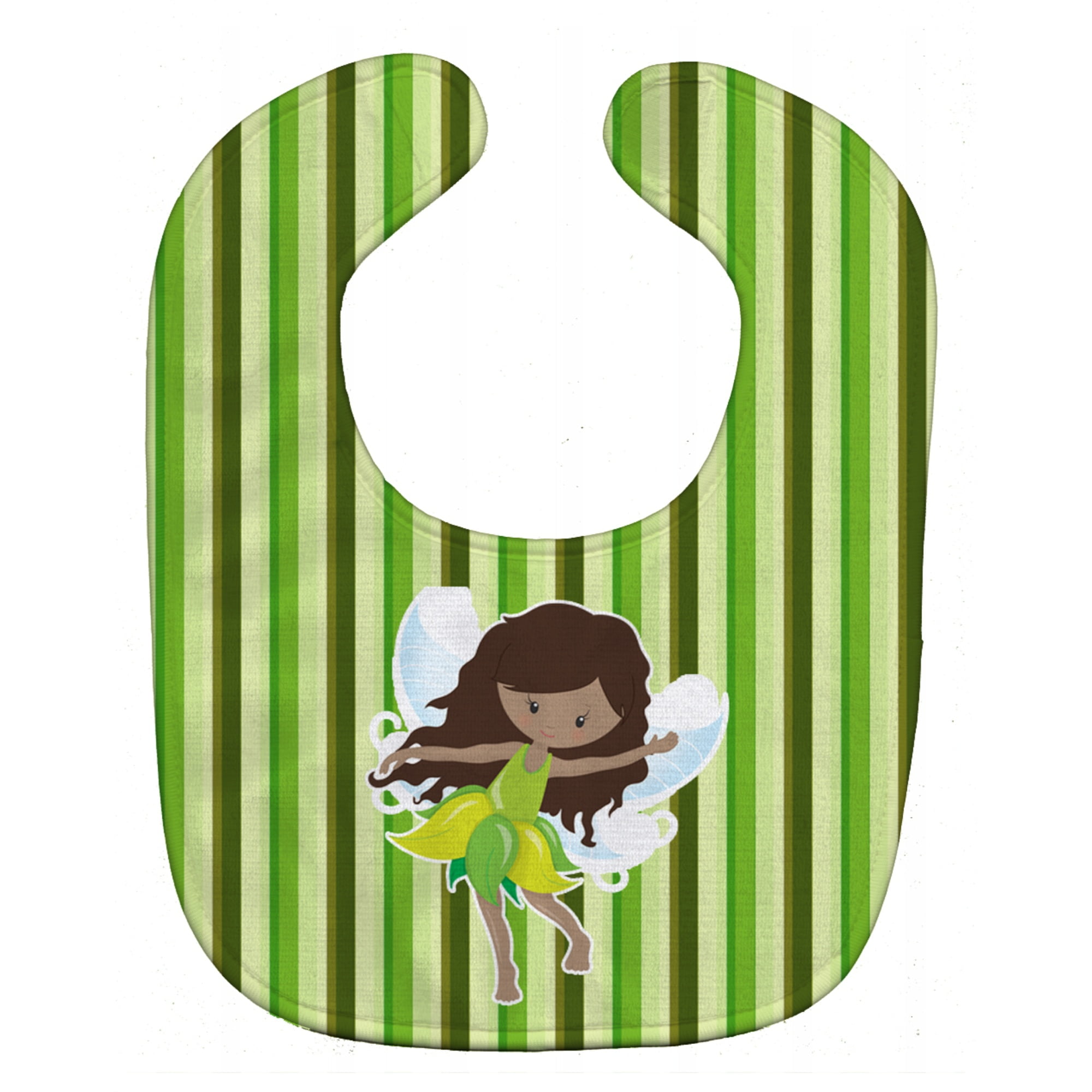 Carolines Treasures BB6912BIB Fairy Green Stripes Baby Bib