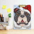 thumbnail image 6 of FMSHPON Christmas Bulldog Santa Claus Clipboard Hardboard Wood Nursing Clip Board and Pull for Standard A4 Letter 13x9 inches, 6 of 8