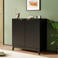 thumbnail image 1 of VERDALAY Aparador de madera, armario buffet, patas elevadas, armario para cubiertos, armario de almacenamiento con doble puerta, organizador, armario para cafetera, para cocina o dormitori, 1 of 12