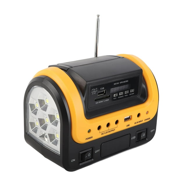 Estacia de Energía Solar Portátil, Pantalla LED Digital 3 Luces LED Generador de Energía Solar Eu Plug 100-240V Conse Panel Solar De 6V Para Acampar