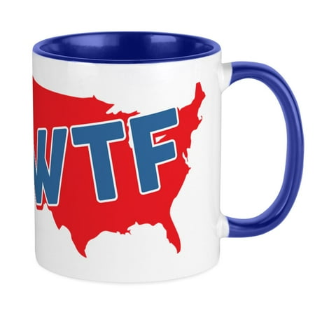 

CafePress - WTF America Mug - Ceramic Coffee Tea Novelty Mug Cup 11 oz