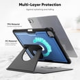 thumbnail image 4 of FJLBDE Case for iPad Pro 13 Inch (M4 2024/M5 2025), 360 Rotating Stand iPad Protective Case Cover with Auto Wake/Sleep, Blue, 4 of 7