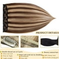 thumbnail image 6 of MY-LADY 10''-24'' 5 Clips in Human Hair Extensions Thick Real Natural Hair Pieces 100% Full Head Remy Hair 10inch #4P27 Medium Brown & Dark Blonde（Thin）, 6 of 8
