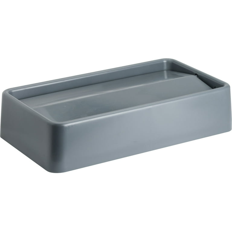 Genuine Joe Space-saving Container Swing Lid - Rectangular - 4 / Carton - Gray Genuine Joe Space-saving Container Swing Lid - Rectangular - 4 / Carton - Gray