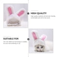 thumbnail image 3 of BEADCEST Cat Hat Adorable Costume Pet Rabbit Ear Hat White Plush Decorative 1Pcs, 3 of 8