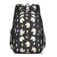 thumbnail image 2 of Unicorn Cat and Lightning Black Pattern Backpack for School, Cute School Bag with Adjustable Shoulder Straps and Padded Back, 16.9"x12.6"x5.9", 2 of 5