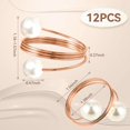 thumbnail image 4 of Juego de 12 Servilleteros de Perlas, Anillos para Servilletas Elegante, Aros para Servilletas de Tela, Servilleteros de Metal, Decoración de Mesas para Boda, Cumpleaños, Celebraciones, 4 of 4