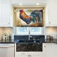 thumbnail image 5 of Retro Style Farmhouse Rooster Half Window Tier Curtains 24 Inch Blackout Thermal Insulating Kitchen Linen Tier Curtains for Kitchen, Bathroom, Cafe Home Decor, 5 of 7