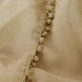 thumbnail image 3 of Pom-Pom Tassel Window Drapes, (Set of 2) Multipurpose Sheer Curtains, 60 X 84, Tan, 3 of 5