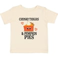 thumbnail image 3 of Inktastic Chunky Thighs and Pumpkin Pies Thanksgiving Boys or Girls Baby T-Shirt, 3 of 5