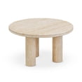 thumbnail image 5 of TOV Furniture Amora Faux Travertine Indoor/Outdoor 26 inch Round Accent Table, 5 of 6
