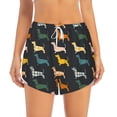 thumbnail image 4 of Lsque Plaid Dachshund Printed Women's Running Shorts with Liner Pockets,Elastic Quick Dry Workout Athletic Gym Yoga Shorts,Womens High Waist Shorts-X-Large, 4 of 9