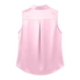 thumbnail image 2 of WERYOUNG Women's Blouses Sleeveless Summer Button Down Collared Shirts For Business Casual Wear Lightweight Breathable Blouse Trendy Top XL, 2 of 5