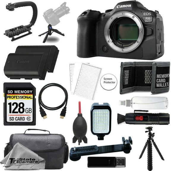 Canon EOS R6 Mark II Mirrorless Camera (Body) 5666C002   128GB   Extra Battery ULTIMATE Kit