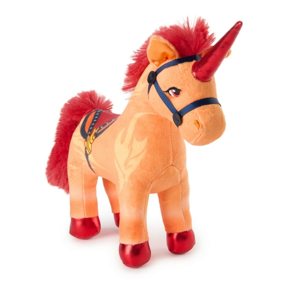 Unicorn Academy Official Cinder Plush Toy, Unicorn Stuffed Animal, Unicorn Toys for Girls Ages 1 & Up, Orange, 7”