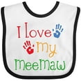 thumbnail image 3 of Inktastic I Love My Meemaw Girls Baby Bib, 3 of 4
