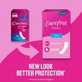 CAREFREE® Panty Liners, Long, Flat, Unscented, 8 Hour Odor Control