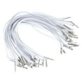 thumbnail image 1 of Cuerda elástica con espinas Uxcell de 8.8 pulgadas / 225 mm, cuerda plana elástica de 6 mm con sujetadores de espinas de metal blanca 50 piezas, 1 of 1