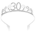 thumbnail image 1 of Birthday Party Headdress Rhinestone Tiara Crown Birthday Crown Hair Accessory, 1 of 8