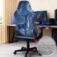 thumbnail image 6 of Whosucclay Elk Galaxy Print Gaming Chair Cover, Stretchable Elastic Computer Desk Chair Cover with Armrest Covers, 4Pcs Soft Non Fading Office Chairs Covers Slipcovers, 6 of 8