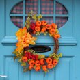 thumbnail image 4 of Coronas de Otoño para la Puerta Delantera Corona Artificial de Acción de Gracias Corona de la Vid de la Calabaza de Otoño Decoración de Vacaciones de Temporada Corona de Calabaza Decoraciones de la Pu, 4 of 9