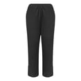 thumbnail image 5 of Casual Pants for Women High Waisted Straight Leg Linen Cropped Summer Casual Trousers for Senior Clothing, 5 of 5