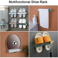 thumbnail image 4 of 2 PCS Slippers Rack Wall Mounted Hanging Shoe Holder Self Adhesive Shoe Rack Hanging MultiFunction Simple Convenient Wall Bracket Shoe Organiser for Door Cabinet Motorhome Bathroom Kitchen,B, 4 of 8