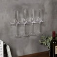 thumbnail image 3 of 2PCS Clear Acrylic Under Cabinet Wine Glass Holder, Wall Wine Glass Storage Shelves, Stemware Wall Rack Storage Stand for Bar (2pcs), 3 of 7