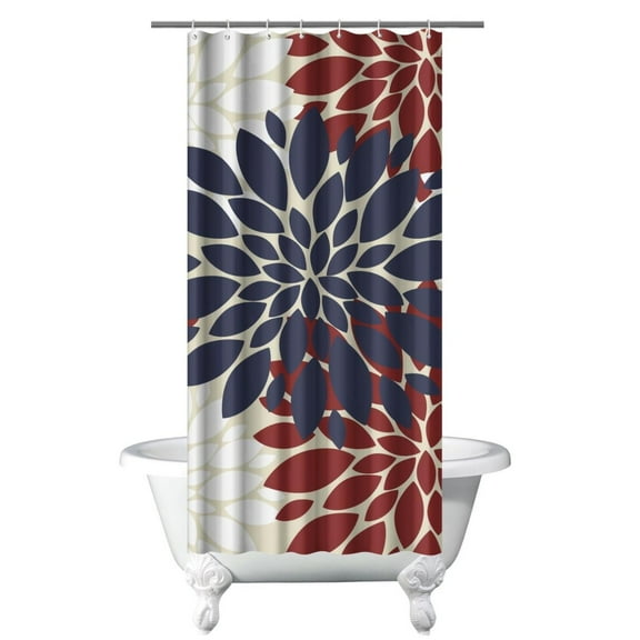 Retro Shower Curtain, Bohemian Style Aesthetic Room Decor Waterproof Bath Curtain