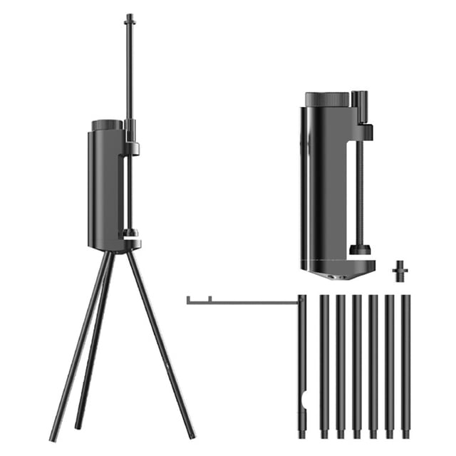 Parrilla Soporte de luz de aleación de aluminio ligero Soporte de lámpara plegable Portátil al aire Tomshoo Parrilla