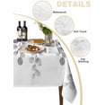 thumbnail image 2 of Gray Eucalyptus Leaves Table Cloth, Watercolor Floral Leaf Plants Waterproof Tablecloth for Rectangle Tables, Reusable Washable Fabric Table Cover for Restaurant Kitchen Dining Tables 60"x102", 2 of 6