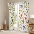 thumbnail image 3 of Erosebridal Colorful Flowers Black Out Curtains for Girls, Chic Butterfly Curtains Pack of 2 (42x63 Each), 3 of 6