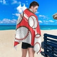 thumbnail image 4 of Baseball Sport Pattern Beach Towel Fast Drying Camping Towels Sand Free Beach Blanket Soft Absorbent Travel Sport Towel for Gym Bath Shower Swimming 31" x 71" Washcloth Gift, 4 of 7