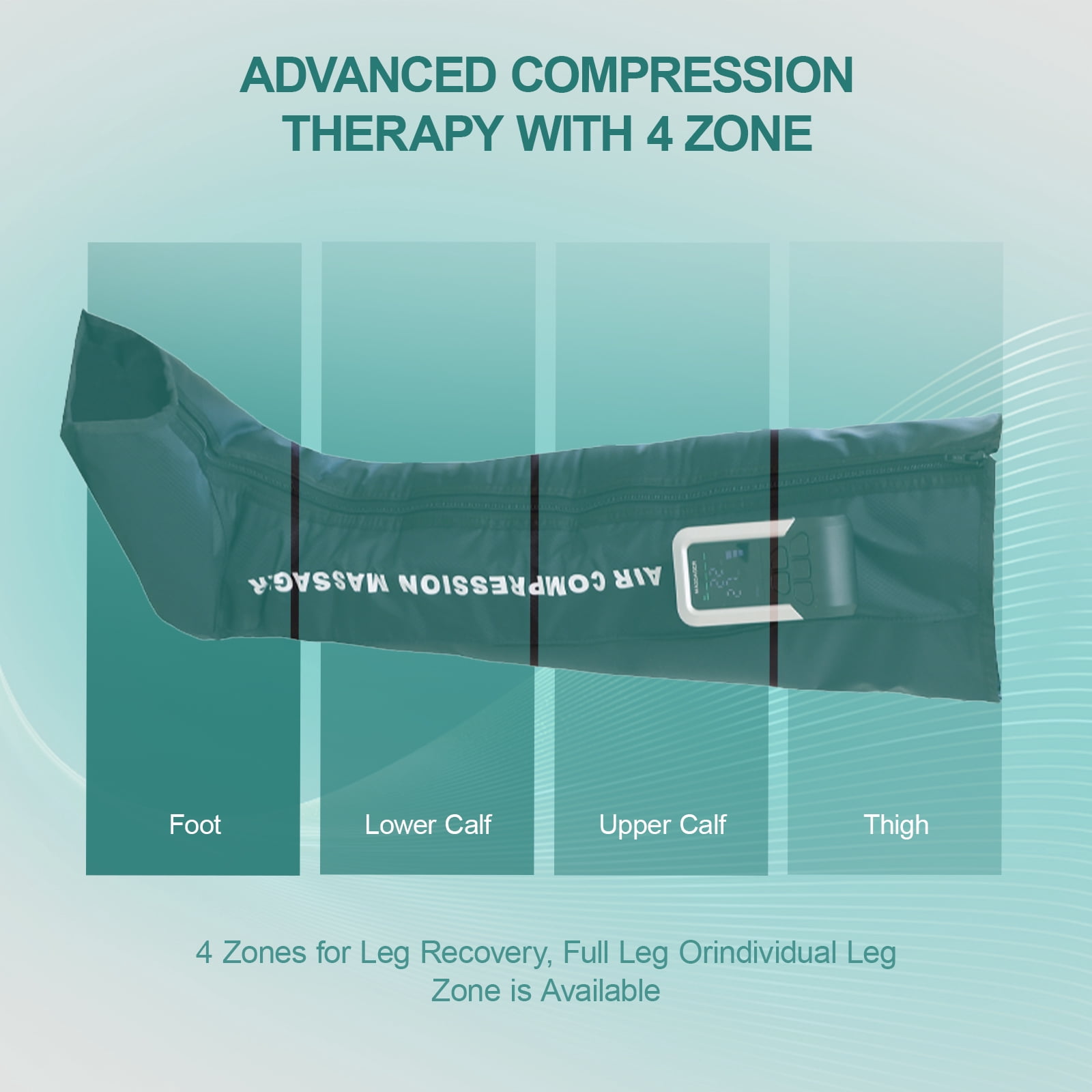 HMMSYLVA 2PCS Rechargeable Air Compression Boots Full Leg Massager for Circulation and Pain Relief Helpful for Foot Edema Restless and Relaxation Birthday Gifts for Women Men (Large)