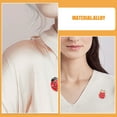 thumbnail image 3 of PAMINGONO 12Pcs Red Rhinestone Ladybug Brooch Pins Decorative Insect Lapel Pins for Scarves Shirts, 3 of 7