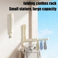 thumbnail image 4 of Foldable Over-The-Door Towel Rack | Retractable & Space-Saving Drying Rod with Hooks & Clips | Iron Bathroom Storage Organizer, 4 of 6