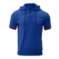 thumbnail image 3 of Aofany Men's Summer Hooded Shirt Short Sleeved Casual Sports T-shirt Top Comfy Mens Blouse, 3 of 8