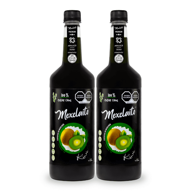 Jarabe/Syrop Premium Mexclaito® sabor Kiwi 1 Litro 2 PACK