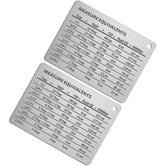 Jinyi Measure Equivalents Measurement Convers C Refrirator For S Tablespoons Teaspoons Fluid Oz And Milliliters
