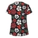thumbnail image 4 of Fiudx Ofertas Flash Del Día Tops de Manga Corta con Cuello En V para Mujer, Blusas con Bolsillos Estampados Uniformes, 4 of 6