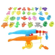 Jouet de pêche Sonew, jouet de pêche magnétique pour bébé, 39 pièces / ensemble jouet de pêche magnétique canne à poisson filet ensemble jeu de jeu jouets éducatifs bébé enfants cadeau