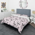 thumbnail image 3 of Designart 'Flamingo on Pink' Mid-Century Modern Duvet Cover Set, 3 of 4