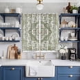 thumbnail image 2 of Curtains 63 Inch Length 2 Panels, Sage Green Boho Grommets Window Treatment Curtain, Vintage Abstract Art Ethnic Tribe Thermal Curtains Drapes for Living Room/Bathroom, 2 of 9